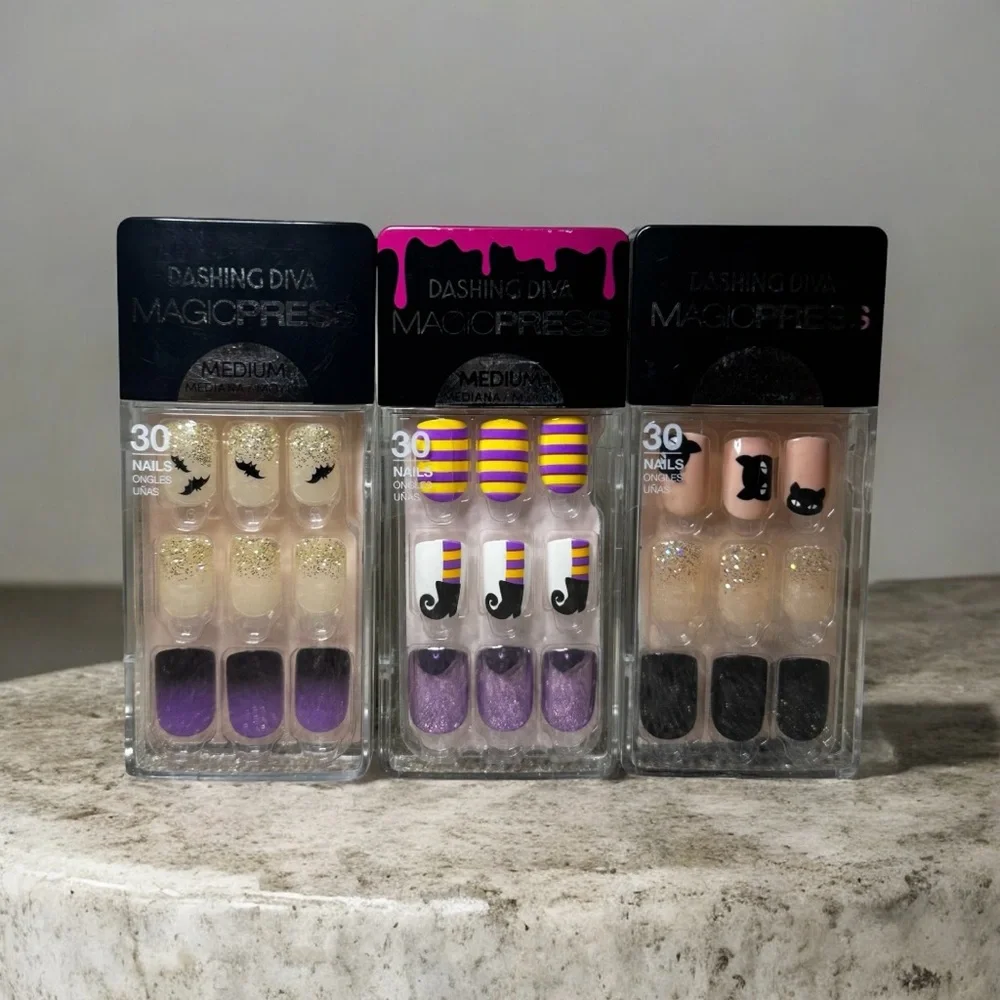3 sets Halloween Press on Nail kits 🎃 Dashing Diva Magic Press on manicure - Picture 8 of 8
